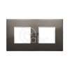 Ramka ozdobna Eikon Evo, 2+2M, Black Sapphire, 21643.06
