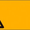 Warning sign, symbol: lightning, (L x W) 26 x 74 mm, plastic, BLITZPFEIL B74