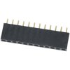 Gniazdo goldpin 1x12 pin żeńskie proste 2.54mm