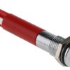 Lampka kontrolna do montażu panelowego 220V ac, czerwona 8mm LED Chrom RS PRO