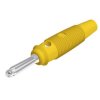 Wtyk izolowany 4mm z otworem 4mm, lutowany 30A, żółty Buela 30