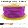 Przewód instalacyjny miedziany jednożyłowy LgY 2,50 mm2, linka giętka, fioletowy