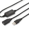 Kabel Przedłużający Usb 2.0 Highspeed Typ Usb A/Usb A M/Ż Aktywny Czarny 15M...