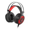 Słuchawki nauszne GENESIS NEON 360 z mikrofonem podświetlenie czarno-czerwone NSG-1107
