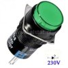 Przełącznik stabilny okrągły zielony, 230V