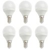 Żarówka LED E14 230V 6W kula 520lm ciepła [komplet 6szt]
