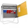 Rozdzielnica budowlana elBOX-M W63-012209 IP44 wtyk CEE 63A-5P gn: 9xGK 230V 16A 2x16A 2x32A 1x63A 2xRCCB