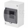 Rozdzielnica natynkowa MINI S-4 1x4 moduły IP30 95x140x83mm drzwi transparentne dymne Elektro-Plast
