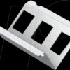 ABG00016 mounting plate 3x Keystone-Module, galvanized