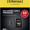 Karta microSDXC Intenso 64 GB UHS-I Premium z adapterem SD