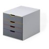 Durable 760427 VARICOLOR Desk drawer box Grey A4 C4 Folio Letter 4 drawers