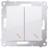 Łącznik schodowy podwójny SIMON 54 biały 10AX Kontakt Simon DW6/2.01/11