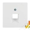 BERKER Q.1/Q.3/Q.7 Płytka czołowa do gniazda komputerowe pojedyncze UAE biały aksamit 14076089 HAGER