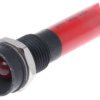 Lampka kontrolna do montażu panelowego 24V, czerwona 8mm LED Czarny Końcówka lutownicza CML Innovative Technologies
