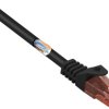 kabel LAN Renkforce RF-5047422, 1 szt., RJ45, CAT 6, U/UTP, 1.00 m, czarny