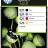 HP atrament 924 tusz oryginalny zestaw 4 szt. Czarny, Żółty, Cyjan, Magenta 6C3Z1NE