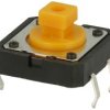 Mikroprzycisk; 12x12mm; 7,3mm; TS1204-7,3; 3,8mm; przewlekany (THT); 4 piny; czarny; do klawiszy; OFF-(ON); bez podświetlenia; 5