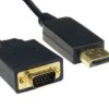Kabel DisplayPort 5m Męskie DisplayPort to Męski adapter VGA Czarny