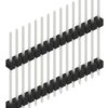 Pin header, 15 pole, pitch 2.54 mm, straight, black, SL1318715Z