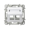 SZAFIR Obudowa gniazda podwójnego typu Keystone skośna biały GPK-2ZS/p/00 OSPEL