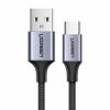 Kabel USB/USB-C 2m UGREEN 3A QC Szary, nylonowy oplot US288 60128