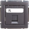 KOS66 Gniazdo komputerowe pojedyncze RJ45 MOLEX kat.5e nieekranowane grafit 666065