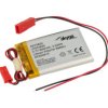 Akumulator; Li-Po; LP523450; 3,7V; 900mAh; 5.2x34x50mm; Zabezpieczenie PCM; konektor+ gniazdo 2,54*2piny; AKYGA; RoHS