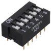 Przełącznik Dip-Switch Ilość Sekcji 6 On-Off 0,025A/24Vdc A6e-6101-N