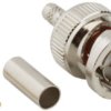 BNC plug 75 Ω, Belden 1818B, Belden 1865A, Belden 8218, crimp connection, straight, 112955