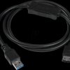USB3S2ESATA3 Adapter cable USB A to eSATA, 0,8 m