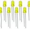 Dioda LED 5mm THT okrągła żółta - pakiet 10szt
