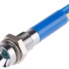 Lampka kontrolna do montażu panelowego 24V dc, niebieska 6mm LED Chrom Końcówka lutownicza RS PRO