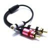 Przejście Jack Gn.3,5/2xWtyk RCA z przewodem Vitalco slim JR537