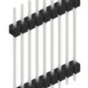 Pin header, 9 pole, pitch 2.54 mm, straight, black, 10056852