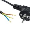 Kabel zasilający 2.5m z wtykiem 230V z uziemieniem, przekrój 3x0.75 mm2