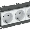 Socket 0 stopni, 3-krotny 250V, 10 / 16A, Schuko OBO Bettermann, 6120452, biały, (S x W x G) 176 x 76 x 42 mm