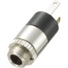 TruComponents 202602 3.5 mm audio jack Socket, Vertical,Pins:3 Stereo Silver