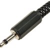 Wtyk Jack 3,5mm MONO plastik na przewód czarny