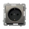 SONATA Gniazdo schuko pojedyncze stal inox GP-1RMS/m/37 OSPEL