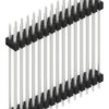 Pin header, 30 pole, pitch 2.54 mm, straight, black, SL631530Z