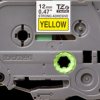 Labelling tape cartridge, 12 mm, tape yellow, font black, 8 m, TZE-S631