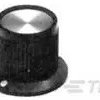 Button, cylindrical, Ø 19 mm, (H) 13.97 mm, black, for rotary switch, 1437624-6