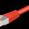 0.25 m Cat.6 PiMF patch cable, red, RJ45