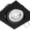 Oczko sufitowe kwadratowe ruchome IP20 Black EKZ329 Milagro