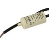 Kondensator; polipropylenowy; silnikowy (rozruchowy); 416100814; 5uF; 425V AC; fi 28x55mm; z przewodami; śruba bez nakrętki; Duc