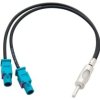 Adapter antenowy FAKRA x2 (m) na DIN (m), dł.30cm