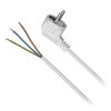 Kabel zasil. siec. 5m 3x1mm bi. Biały wt.kąt z uziemieniemELGOTECH