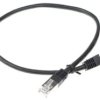 Kabel kategorii 6, Czarny, Wtyk RJ45/męski RJ45dł.: 500mm, mat. koszulki: PVC