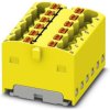 Distribution block, push-in connection, 0.14-2.5 mm², 12 pole, 17.5 A, 6 kV, yellow, 3002769