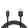 Kabel USB wtyk A - wtyk micro B, 1,5m czarny, plecionka; Blow HQ